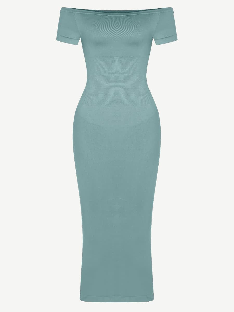 CurvyPower | NL Bodycon Short Sleeve Bodycon Shapewear Midi Dress
