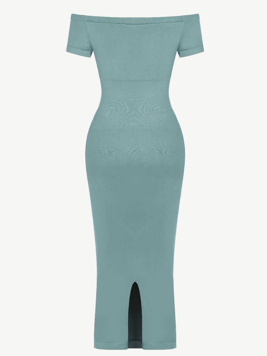 CurvyPower | NL Bodycon Short Sleeve Bodycon Shapewear Midi Dress