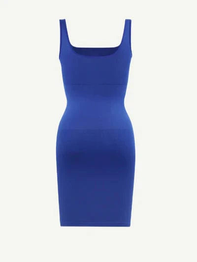 CurvyPower | NL Bodycon Square Neck Midi Dress Shapewear Bodycon With Removable Pads