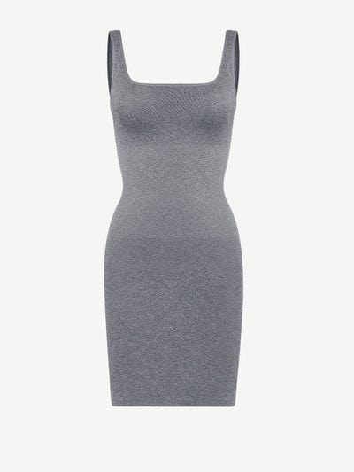 CurvyPower | NL Bodycon Square Neck Midi Dress Shapewear Bodycon With Removable Pads
