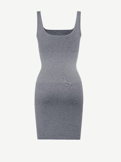 CurvyPower | NL Bodycon Square Neck Midi Dress Shapewear Bodycon With Removable Pads