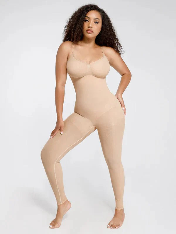 CurvyPower | NL bodysuit Beige / XS/S Seamless Bodysuit with Breast Support and Waist-to-Abdomen Shaping