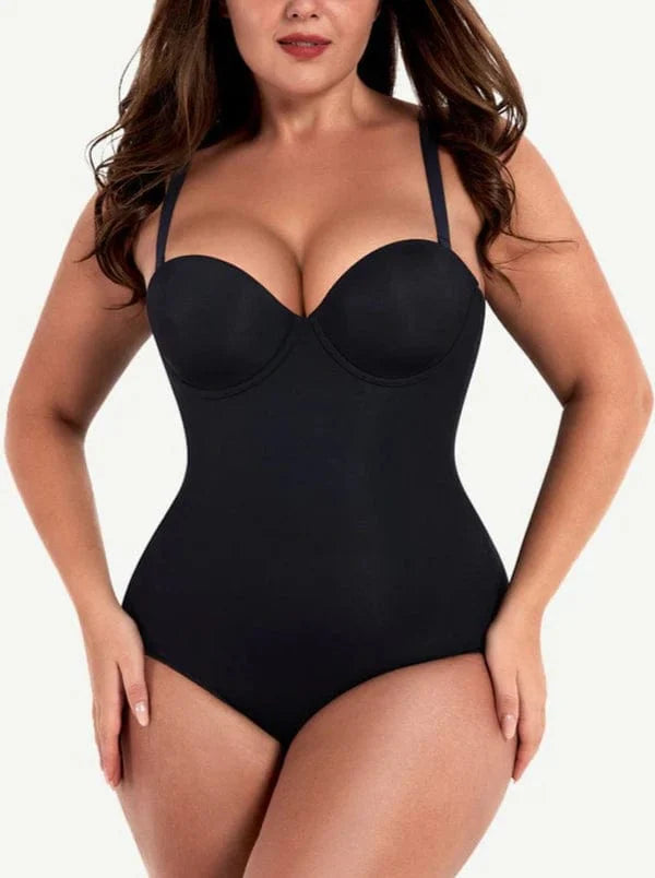 CurvyPower | NL bodysuit Black / S Bust Capped Shapewear Tummy Control Bodysuit