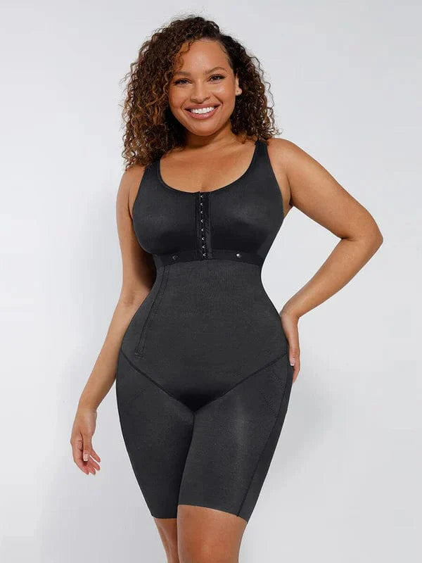 CurvyPower | NL bodysuit Black / XS Shapewear Bodysuit Covering Postoperative Chest with Side Zipper