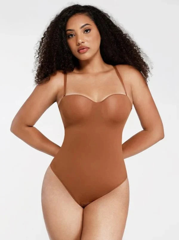 CurvyPower | NL bodysuit Dark Brown / S Strapless Underwire One-Piece Tummy Control Bodysuit Shapewear
