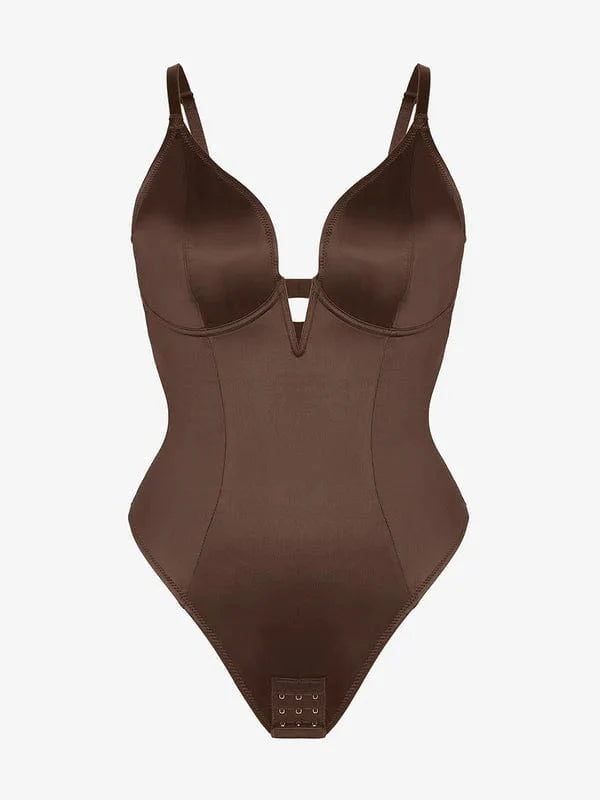 CurvyPower | NL bodysuit Deep V-Neck Tummy Control Shapewear Bodysuit