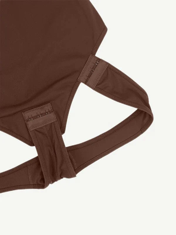 CurvyPower | NL bodysuit Long Sleeve Scoop Neck Shaping Thong Bodysuit