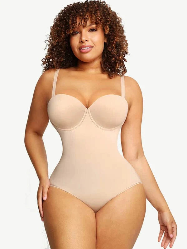 CurvyPower | NL bodysuit Nude / S Bust Capped Shapewear Tummy Control Bodysuit