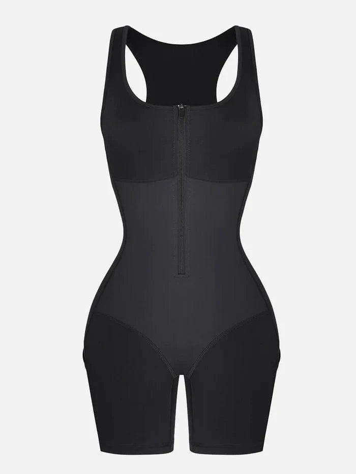 CurvyPower | NL bodysuit One Piece Shaping Bodysuit with Front Zipper and Side Pockets