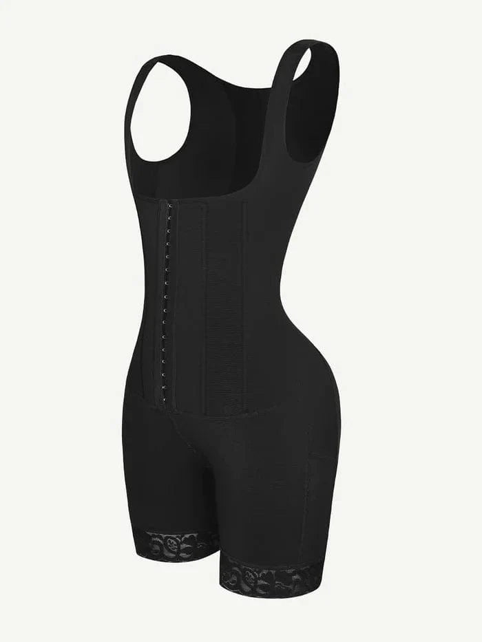 CurvyPower | NL bodysuit Open Bust Compression Bodysuit with Steel Boning for Women’s Tummy Control