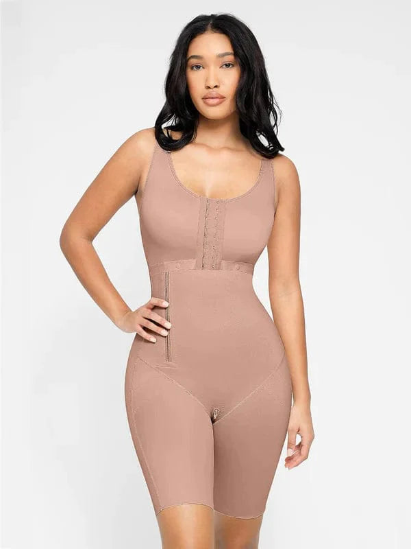 CurvyPower | NL bodysuit Shapewear Bodysuit Covering Postoperative Chest with Side Zipper