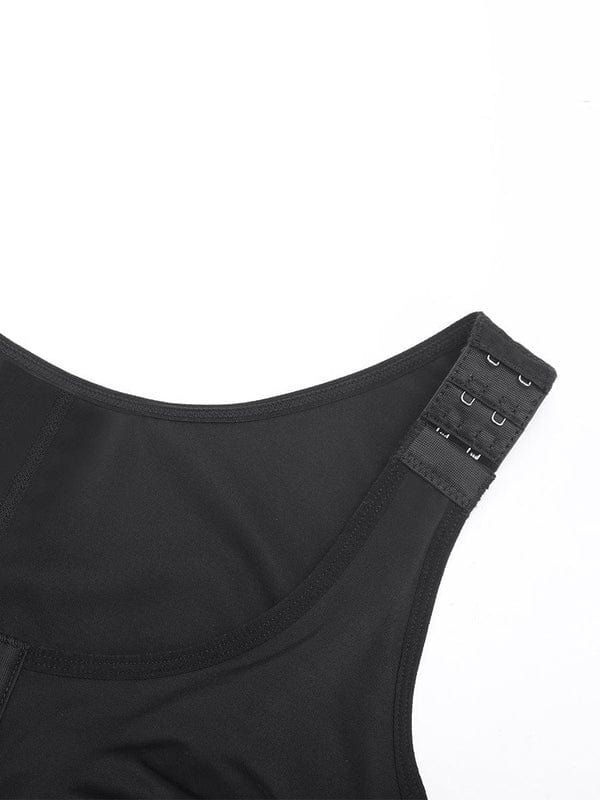 CurvyPower | NL bodysuit Shapewear Bodysuit Covering Postoperative Chest with Side Zipper