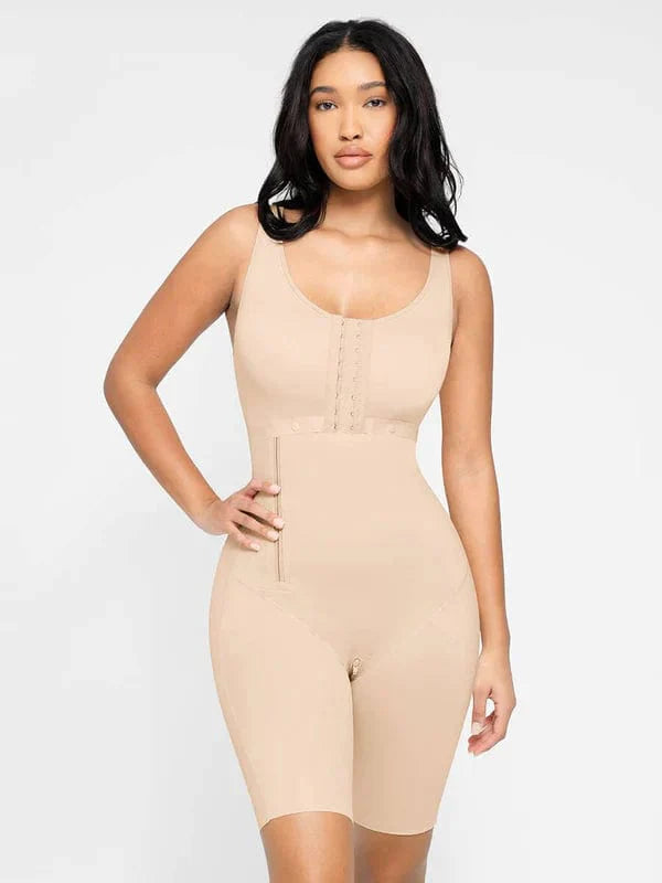 CurvyPower | NL bodysuit Shapewear Bodysuit Covering Postoperative Chest with Side Zipper
