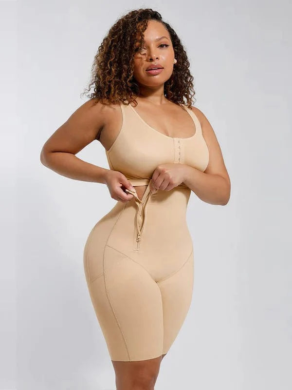 CurvyPower | NL bodysuit Shapewear Bodysuit Covering Postoperative Chest with Side Zipper