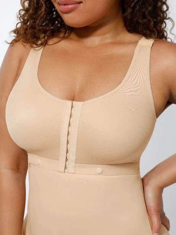 CurvyPower | NL bodysuit Shapewear Bodysuit Covering Postoperative Chest with Side Zipper
