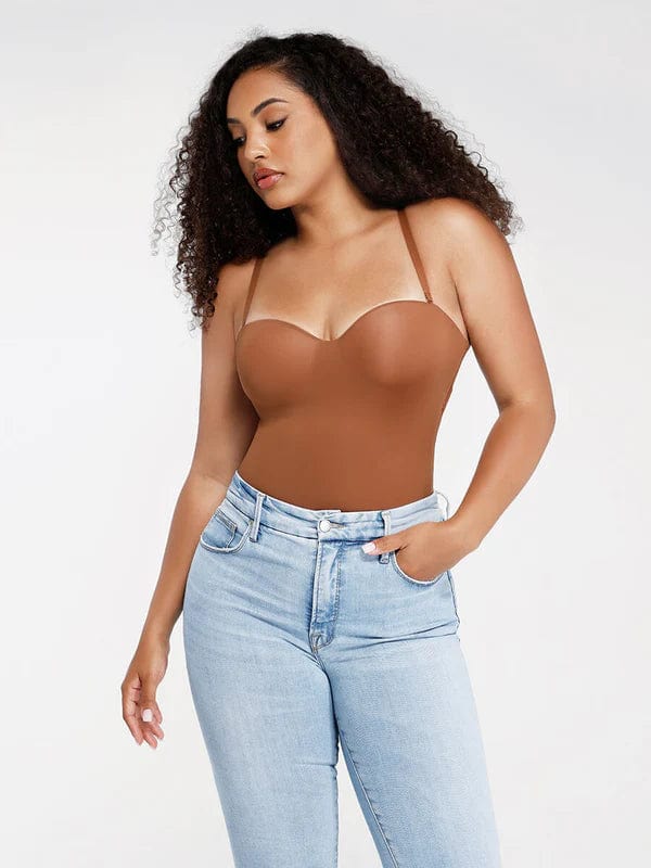 CurvyPower | NL bodysuit Strapless Underwire One-Piece Tummy Control Bodysuit Shapewear