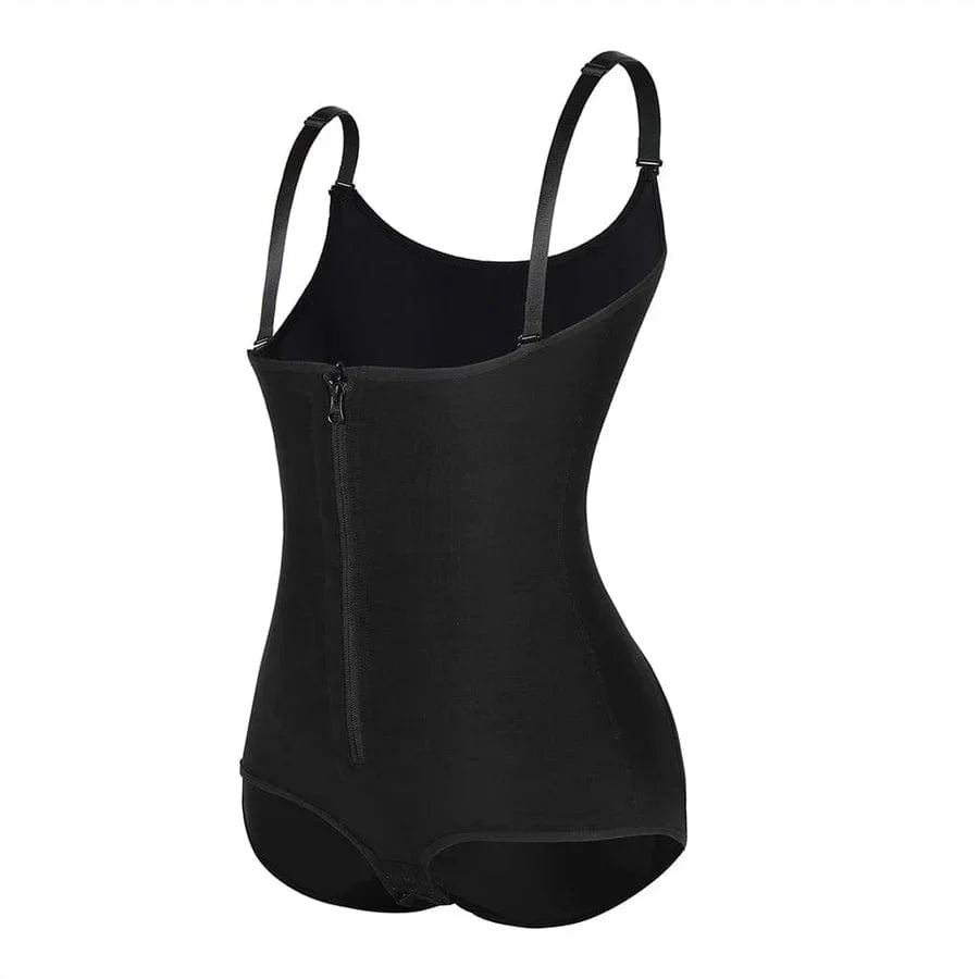 CurvyPower | NL bodysuit Waist Trainer Shapewear with Front Zipper and Adjustable Strap Bodysuit