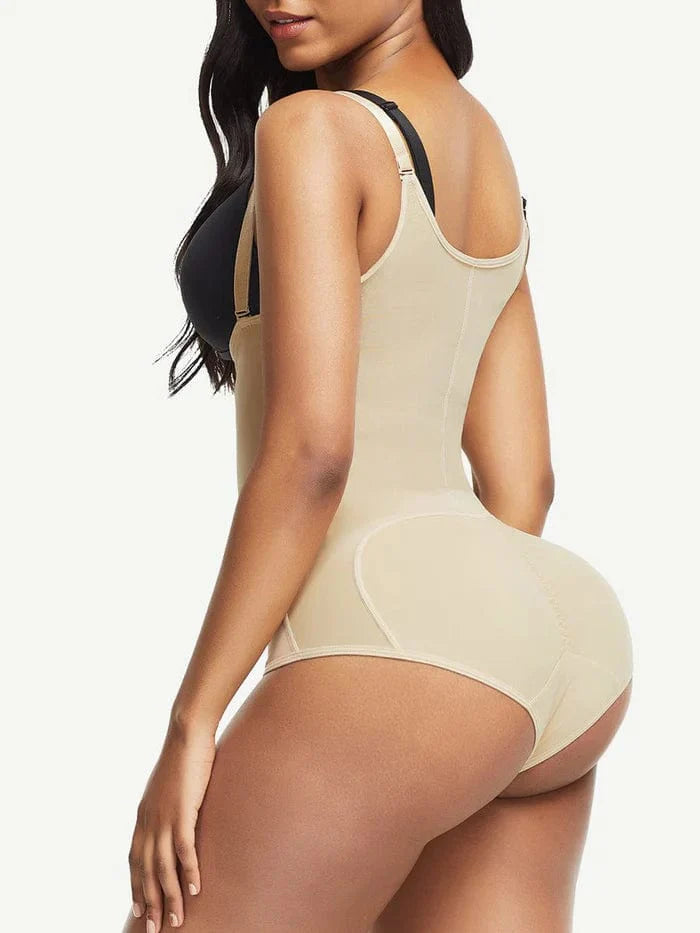 CurvyPower | NL bodysuit Waist Trainer Shapewear with Front Zipper and Adjustable Strap Bodysuit