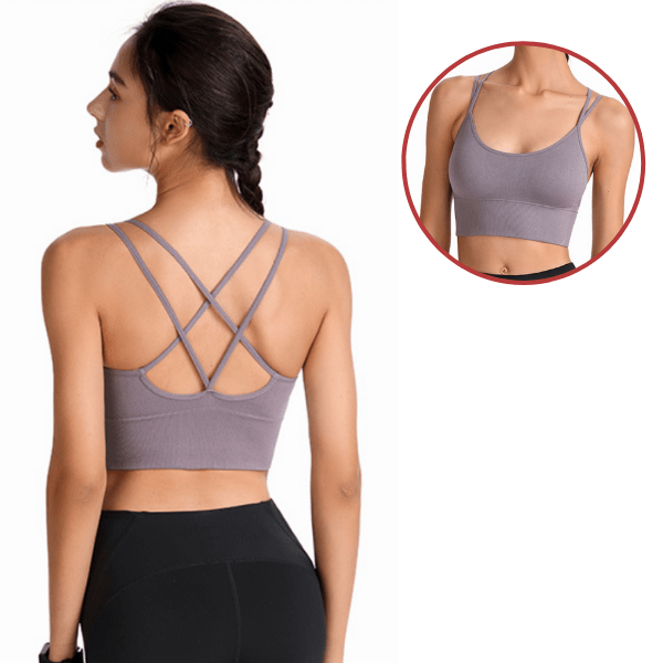 CurvyPower | NL Bras S / Purple Seamless High Impact Cross Back Sport Bra