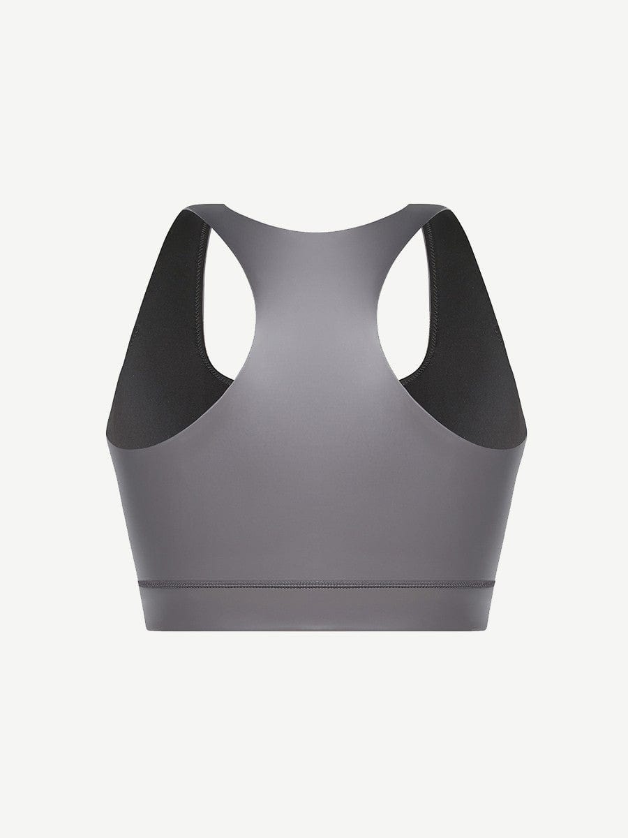 CurvyPower | NL Bras Silver Film Shaping Sauna Sports Bra with Removable Cups