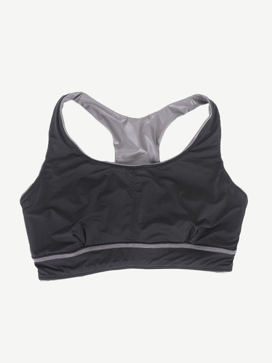 CurvyPower | NL Bras Silver Film Shaping Sauna Sports Bra with Removable Cups