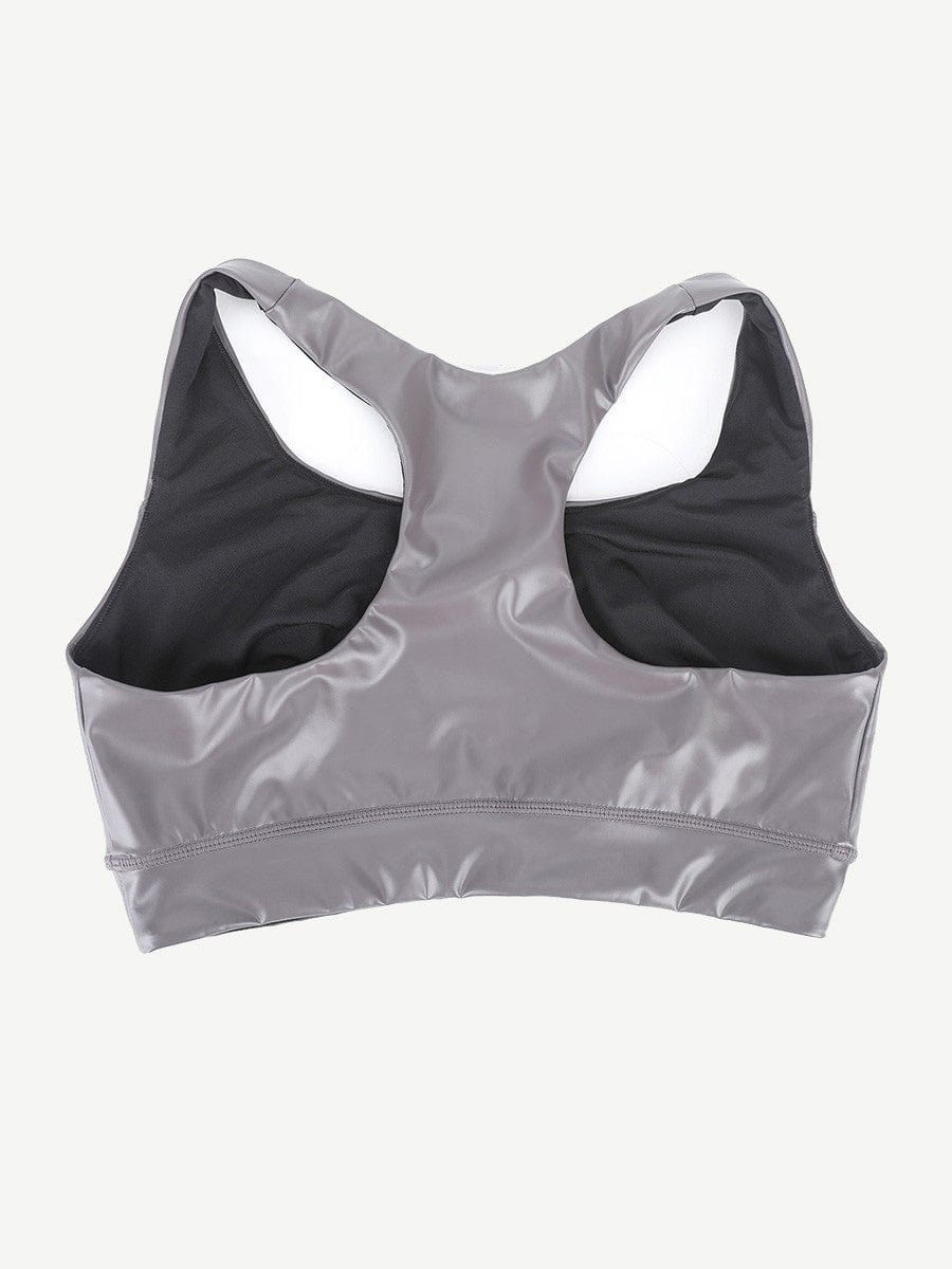 CurvyPower | NL Bras Silver Film Shaping Sauna Sports Bra with Removable Cups