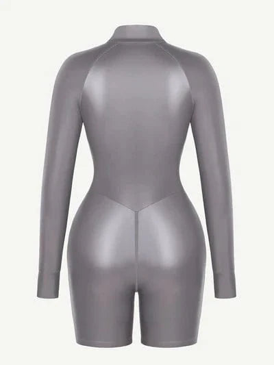 CurvyPower | NL Jumpsuit Long Sleeve Shaping Sauna Suit with Front Zipper
