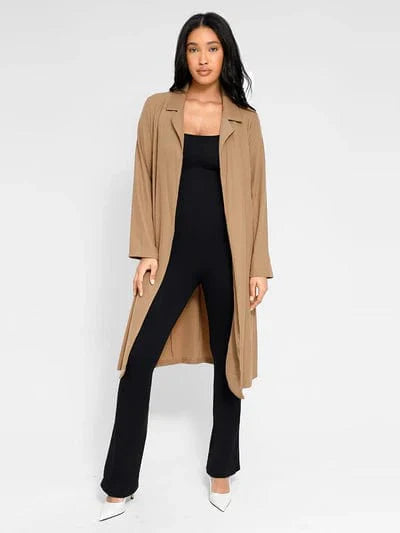 CurvyPower | NL Jumpsuit Low Back Tummy Control Flared Jumpsuit