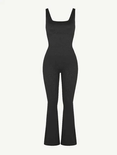 CurvyPower | NL Jumpsuit Low Back Tummy Control Flared Jumpsuit