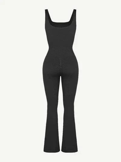 CurvyPower | NL Jumpsuit Low Back Tummy Control Flared Jumpsuit