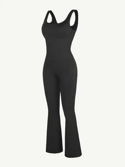 CurvyPower | NL Jumpsuit Low Back Tummy Control Flared Jumpsuit