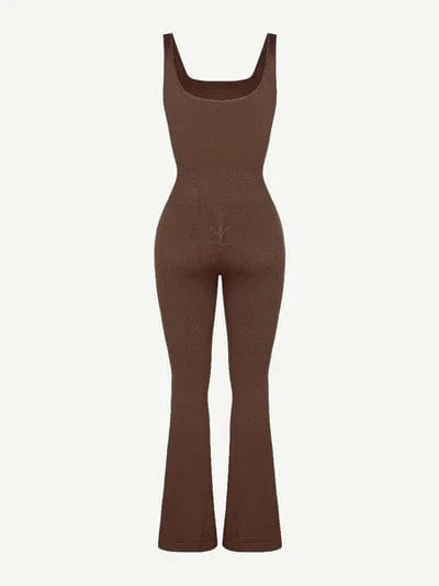 CurvyPower | NL Jumpsuit Low Back Tummy Control Flared Jumpsuit