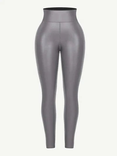 CurvyPower | NL Legging Silver Shapewear Mid-Waist Sauna Yoga Sports Legging Pants