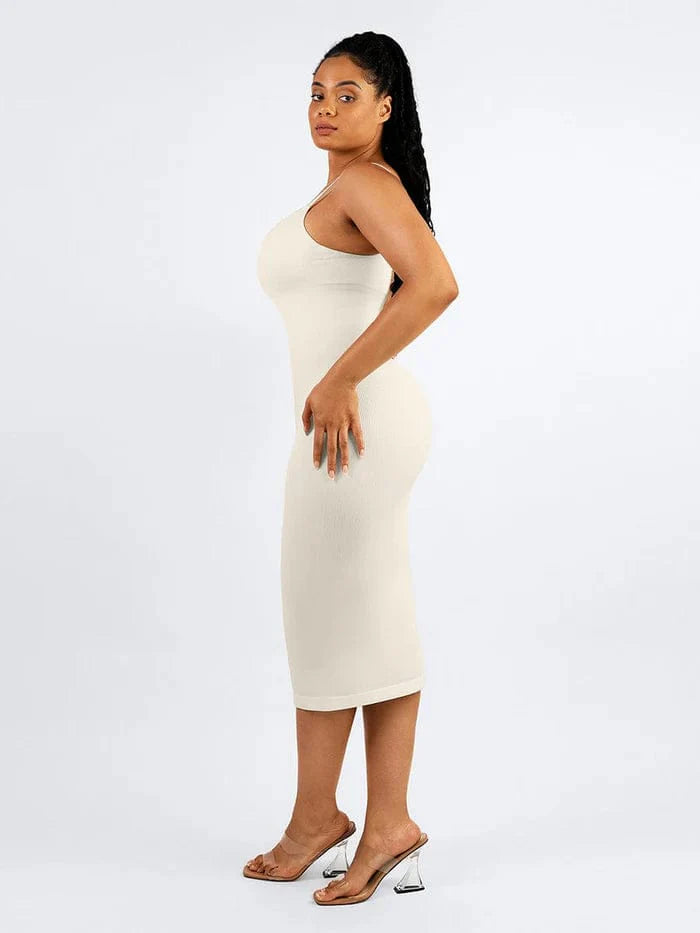 CurvyPower | NL Midi Dress Waist Control Bodycon Shapewear Midi Dress