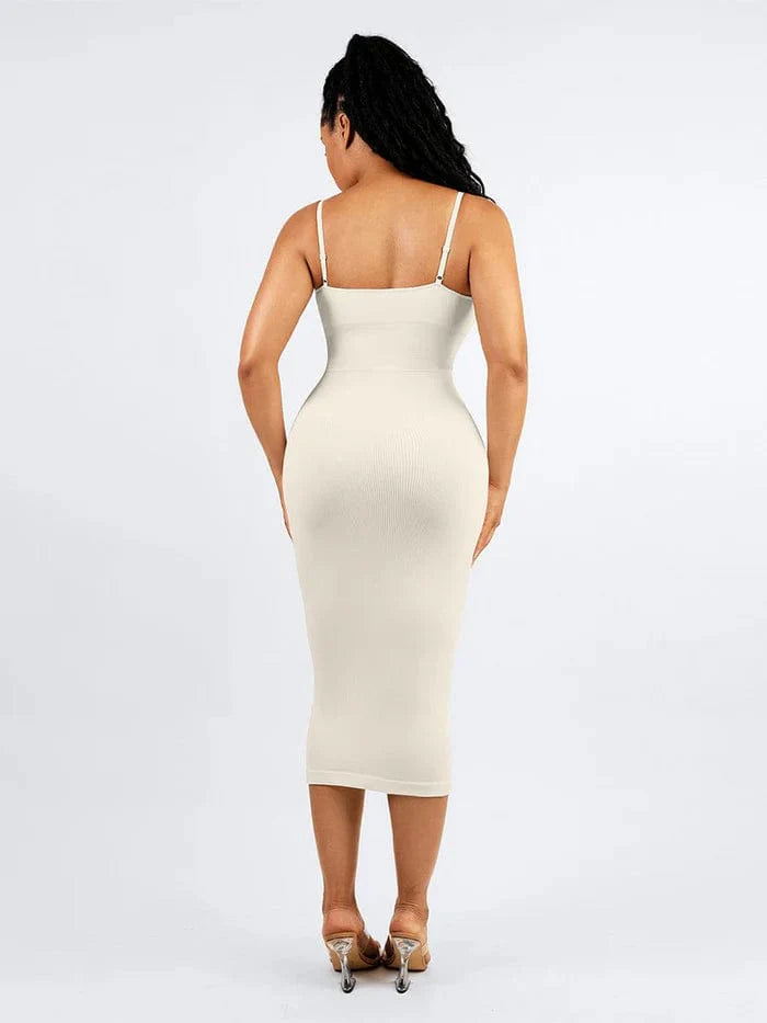CurvyPower | NL Midi Dress Waist Control Bodycon Shapewear Midi Dress