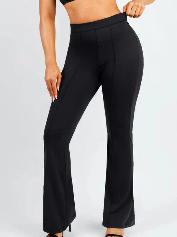 CurvyPower | NL Pants Black / S High-Waisted Flare Pants with Tummy Control and Leg Shaping