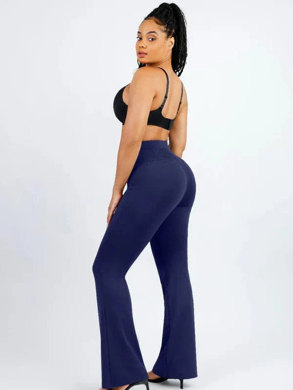 CurvyPower | NL Pants High-Waisted Flare Pants with Tummy Control and Leg Shaping