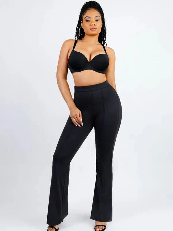 CurvyPower | NL Pants High-Waisted Flare Pants with Tummy Control and Leg Shaping
