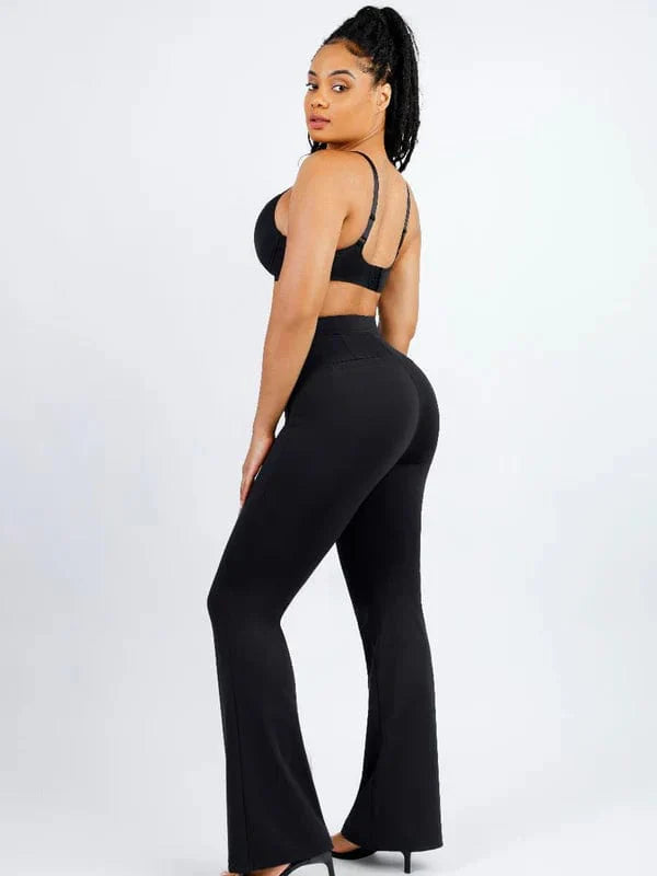CurvyPower | NL Pants High-Waisted Flare Pants with Tummy Control and Leg Shaping