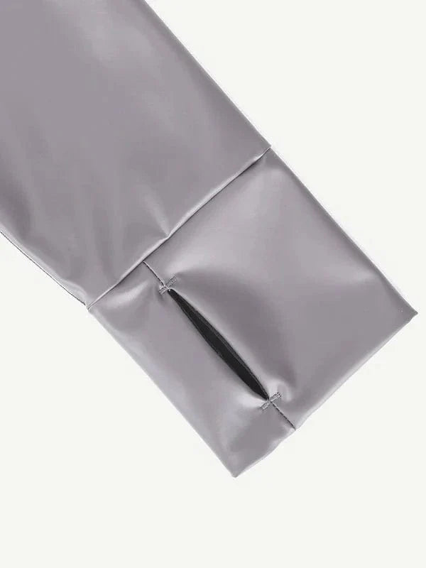 CurvyPower | NL Sauna Suit Long Sleeve Silver Film Sauna Shaper Top
