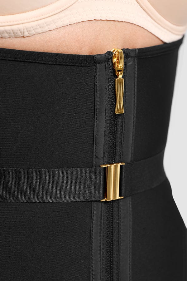 CurvyPower | NL Waist Trainer Steel-Boned Waist Trainer Shapewear with Fan Lacing and Adjustable Front Buckle