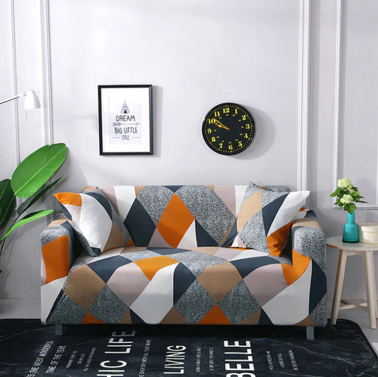 Stretch Geruite Sofa Slipcover