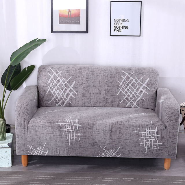 Stretch Geruite Sofa Slipcover