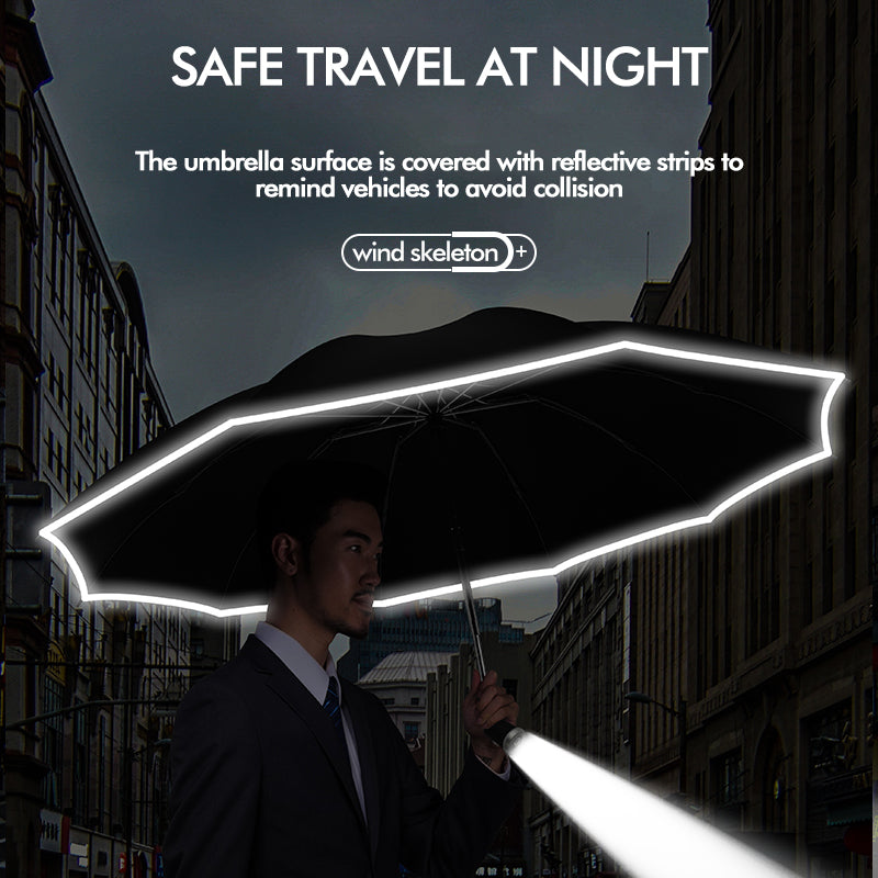 Hoge Kwaliteit Grote Windproof Massief Houten Handvat Paraplu