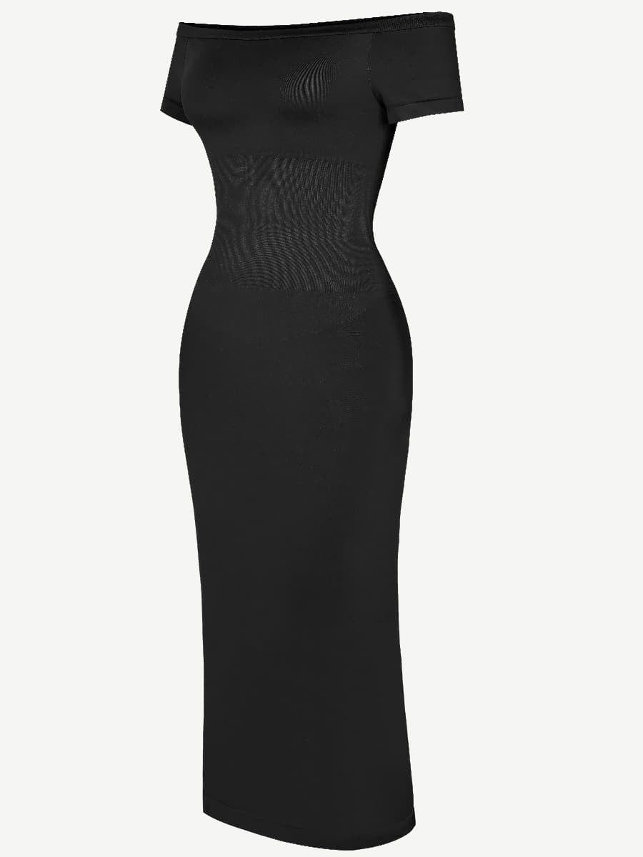 CurvyPower | NL Bodycon Short Sleeve Bodycon Shapewear Midi Dress