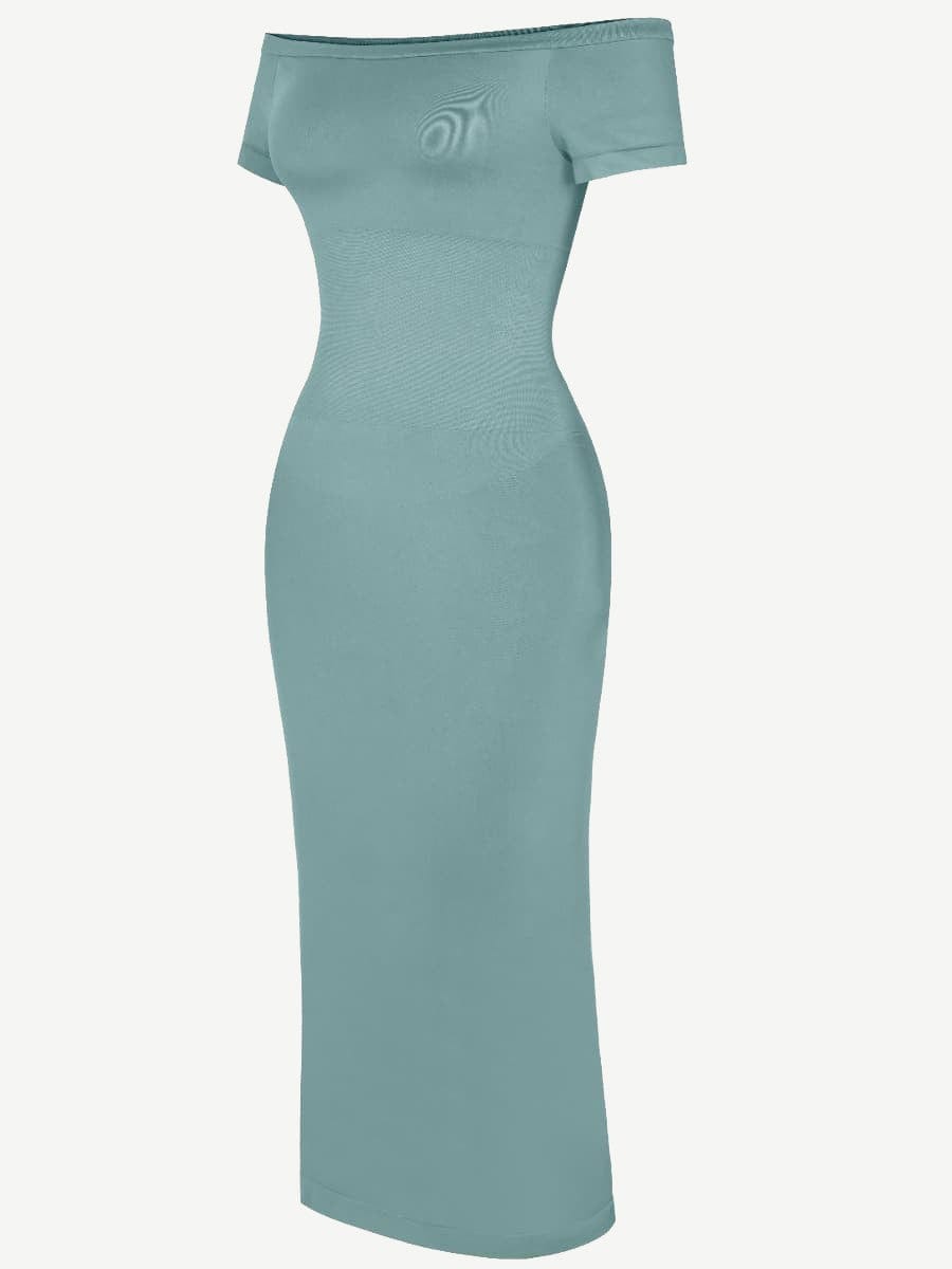 CurvyPower | NL Bodycon Short Sleeve Bodycon Shapewear Midi Dress