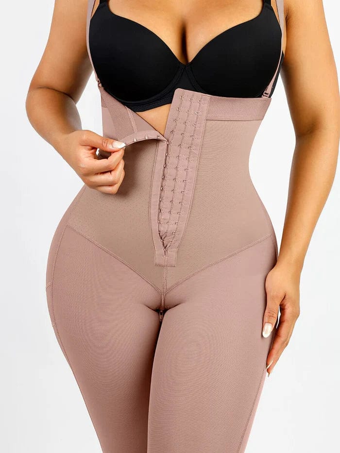 CurvyPower | NL bodysuit Adjustable Straps Open-Bust Tummy Control Shapewear Bodysuit