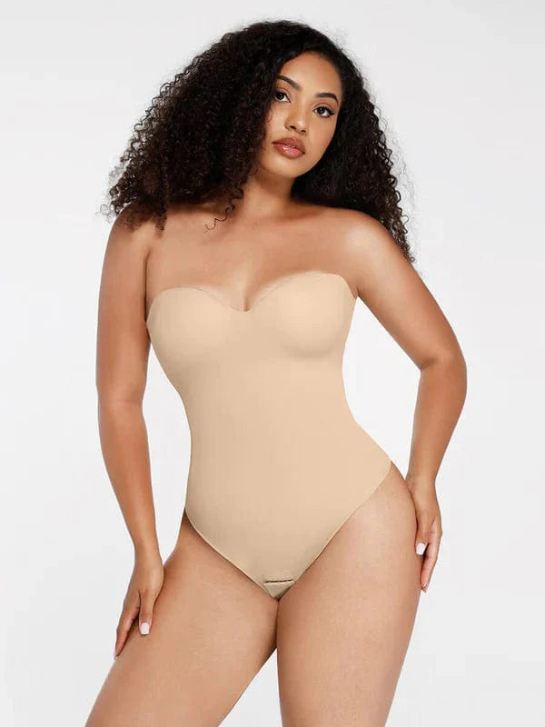 CurvyPower | NL bodysuit Beige / S Strapless Underwire One-Piece Tummy Control Bodysuit Shapewear