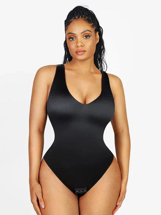 CurvyPower | NL bodysuit Black / S Deep V Neck Waist Slimming Shapewear Bodysuit