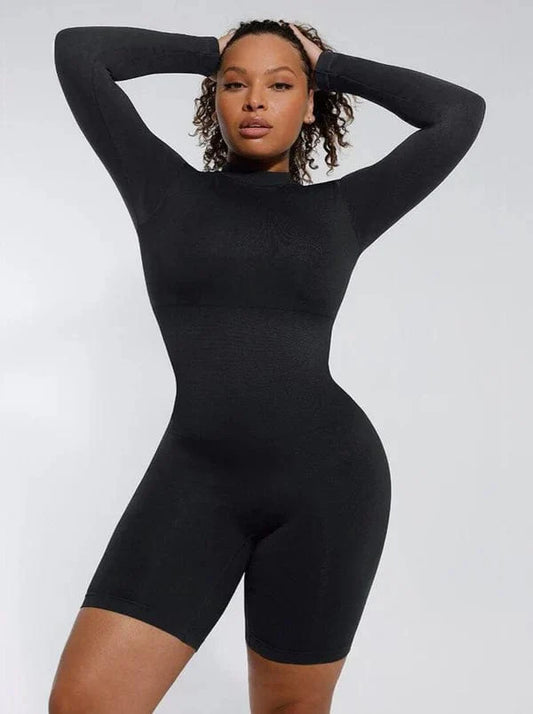 CurvyPower | NL bodysuit Black / XS/S Seamless Waist Cincher Bodysuit Shapewear with Removable Cups